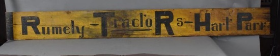 Rumley Tractor & Harr Part Wood Sign