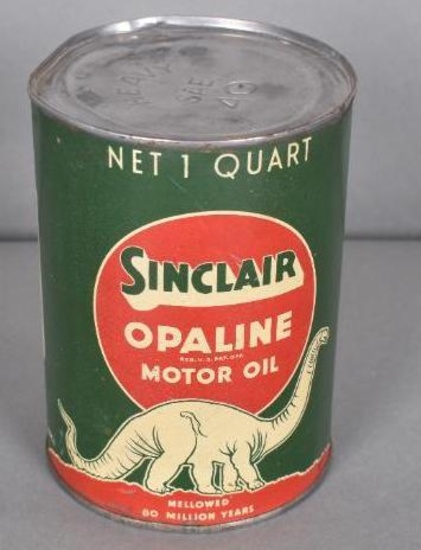 Sinclair Opaline Motor Oil One Quart Metal Can (white)