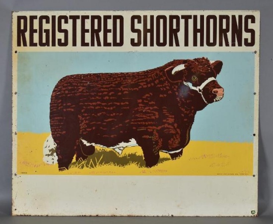 Registered Shorthorns w/Image Metal Sign
