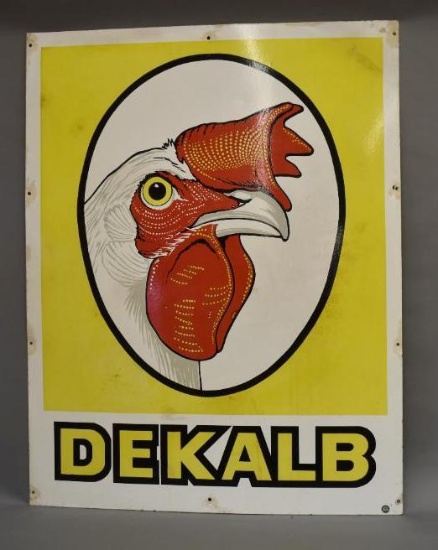 Dekalb w/Rooster Logo Porcelain Sign