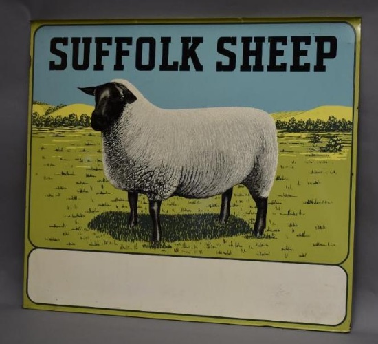 Suffolk Sheep w/Logo Metal Sign