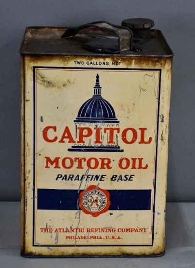 Atlantic Refining Capitol Motor Oil Two-Gallon Metal Can