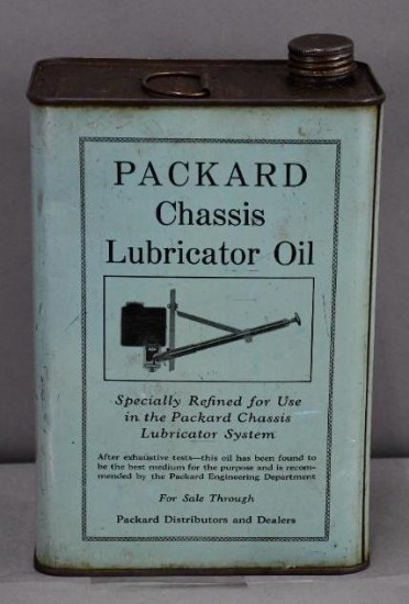 Packard Chassis Lubricator Oil One Gallon Metal Can