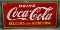 Large Drink Coca-Cola Delicious & Refreshing Porcelain Sign