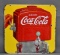 Drink Coca-Cola w/Motor Boat Dispenser Porcelain Sign