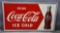 Drink Coca-Cola Ice Cold w/Bottle Metal Sign
