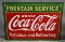 Drink Coca-Cola Fountain Service Porcelain Sign