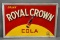 Drink Royal Crown Cola w/Bottle Metal Sign