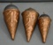 3-Copper Ice Cream Cone Display 5..., 1... & plain