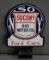 Socony 990 Motor Oil Ford Cars Porcelain Lubester Paddle Sign