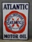 Atlantic Motor Oil w/Arrows Logo Porcelain Sign