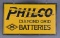 Philco Diamond Grid Batteries w/Logo Porcelain Sign