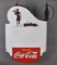 Drink Coca-Cola w/Car & Car Hop Logo Porcelain Sign