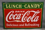 Drink Coca-Cola Lunch-Candy Porcelain Sign