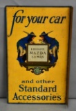 Edison Mazda Lamps for your car Metal Flange Sign by Maxwell Parrish