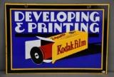 Kodak Film Developing & Printing w/Image Porcelain Sign