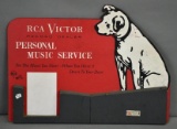 RCA Victor Personal Music Service w/Nipper Cardboard Display
