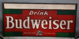Drink Budweiser w/Logo Metal Sign