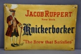 Jacob Ruppert Knickerbocker w/Logo Porcelain Sign