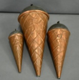 3-Copper Ice Cream Cone Display 5..., 3..., 2...