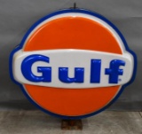 Double-Sided Gulf Plastic Lighted Sign