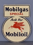 Mobilgas Special Ask for Mobiloil w/Pegasus Metal Pump Sign