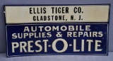 Prest-o-Lite Automobile Supplies & Repairs Metal Tacker Sign