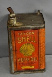 Shell of California Auto Oil Five Gallon Square Metal Can