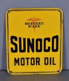 Sunoco Motor Oil w/Mercury Made Logo Porcelain Sign