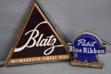 Blatz & Pabst Blue Ribbon Lighted signs