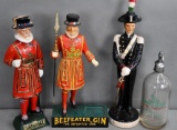 2-Beefeaters Gin, Hage and Hage Seltzer Bottle & Other