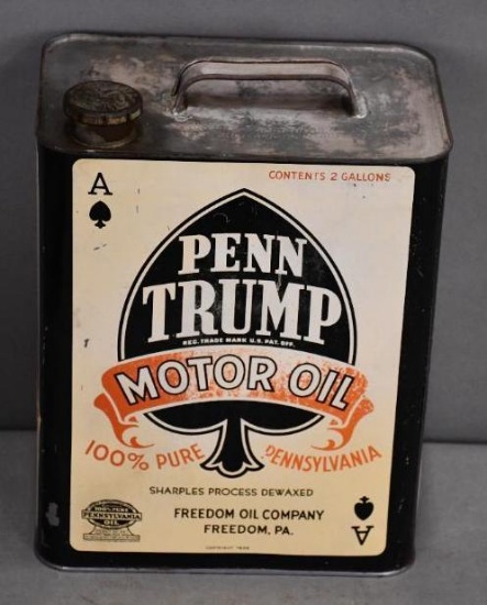 Penn Trump Motor Oil Two-Gallon Metal Can