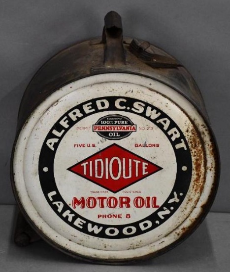 Tidioute Motor Oil Five Gallon Metal Rocker Can