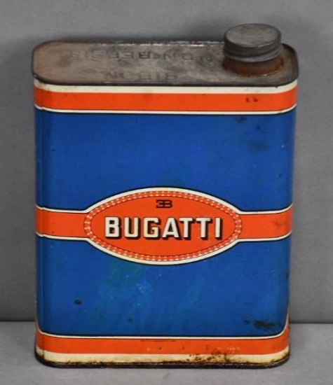 Bugatti Motor Oil One Liter Flat Metal Can w/Logo