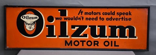 Oilzum Motor Oil w/Logo Metal Sign