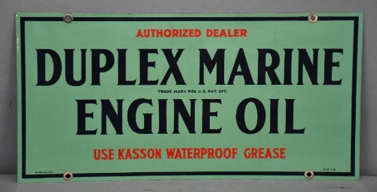Duplex Marine Engine Oil Authorized Dealer Metal Sign