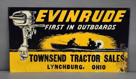 Evinrude First in Outboards w/Logo Metal Sign