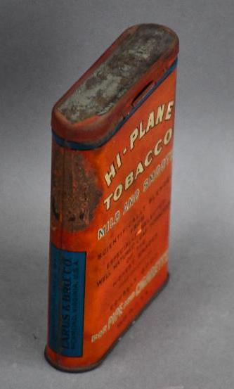 hi plane tobacco tin Hi-Plane Tobacco w/Logo Metal Tin