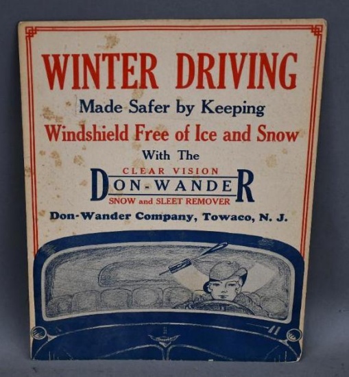 Don-Wander Clean Vision Winter Driving Cardboard Sign