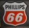 Phillips 66 (red & white) Porcelain Identification Sign (TAC)