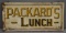 Packard's Lunch Wood Sign