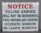 (Sinclair) Notice Filling Service Porcelain Sign (TAC)