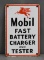 Mobil Fast Battery Charger & Tester w/Pegasus Porcelain Sign (TAC)