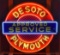 Desoto Plymouth Approved Service Porcelain Sign w/Neon Added (TAC)