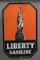 Liberty Gasoline w/Statue of Liberty Logo Porcelain Sign (TAC)