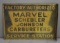 Marvel Schebler Johnson Carbureters Service Station Metal Flange Sign (TAC)