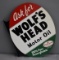 Wolf's Head Motor Oil Metal Flange Sign (TAC)