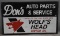 Wolf's Head Motor Oil Tin Sign w/ Privilage Pannel