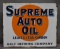 Supreme Auto Oil Gulf Refining Company Porcelain Flange Sign (TAC)