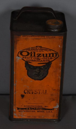 Oilzum "Crystal" (Racing Motor Oil) One Gallon Square Metal Can (TAC)